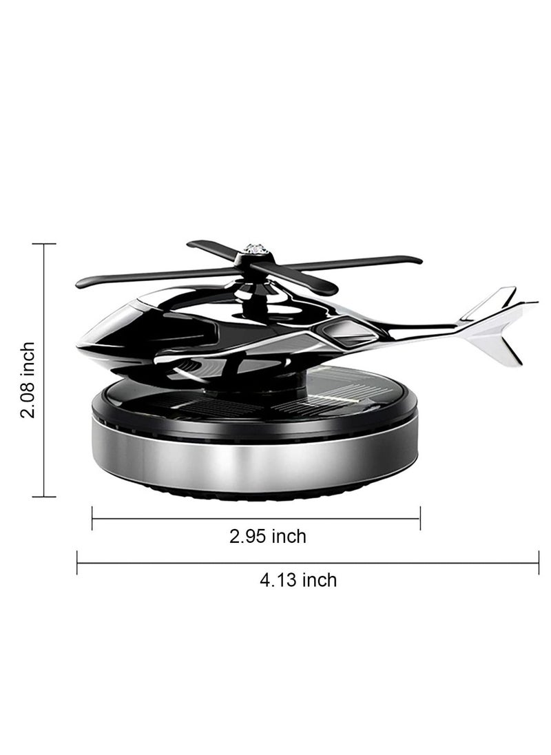 Houmt - Home Diffuser Solar Powered Helicopter Fragrance Car Air Freshener Helicopter Solar Energy Rotating Aromatherapy Diffuser Dashboard Decoration Accessories With Perfume Oil - Image 1