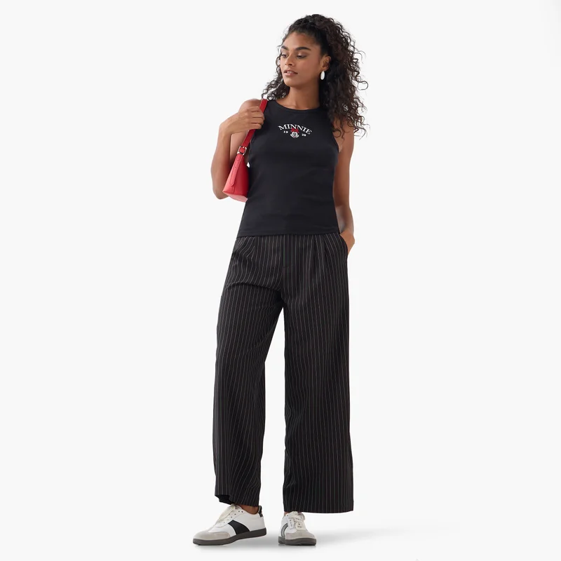 اس بي كاركترز Minnie Mouse Embroidered Ribbed Tank Top