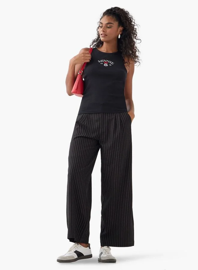 SP Characters Minnie Mouse Embroidered Ribbed Tank Top