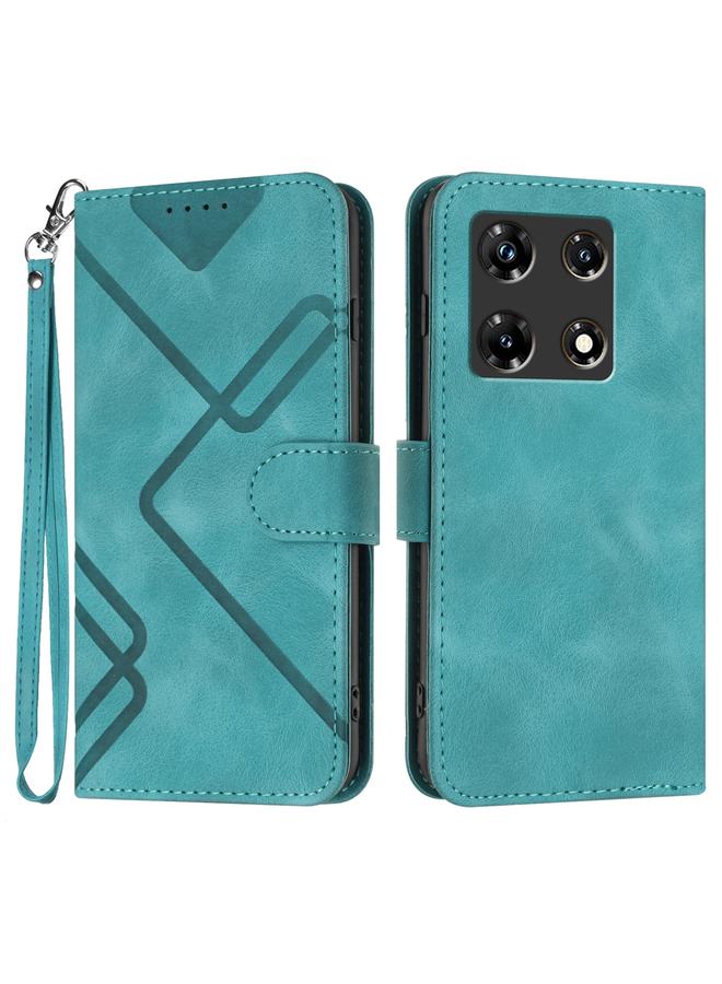 Zaboon Case For Infinix Note 30 Pro Line Pattern Skin Feel Leather Phone Case - Image 1