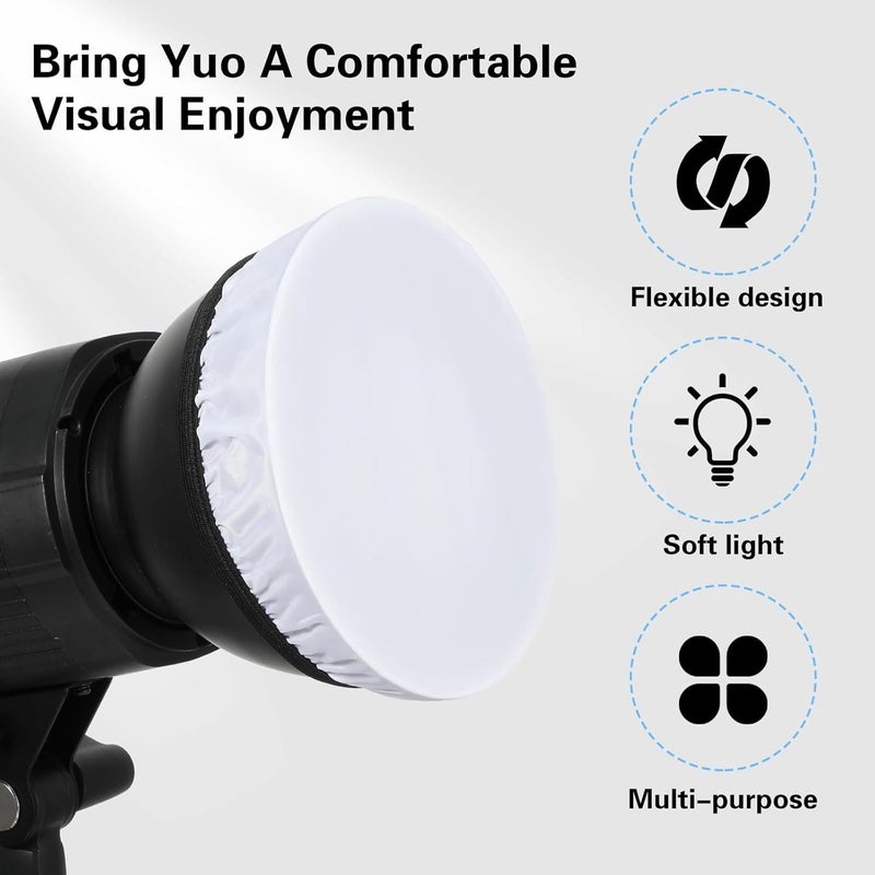 4pcs Soft White Lamp Shade Diffusers With Covers For Studio Strobe Photography - Image 4
