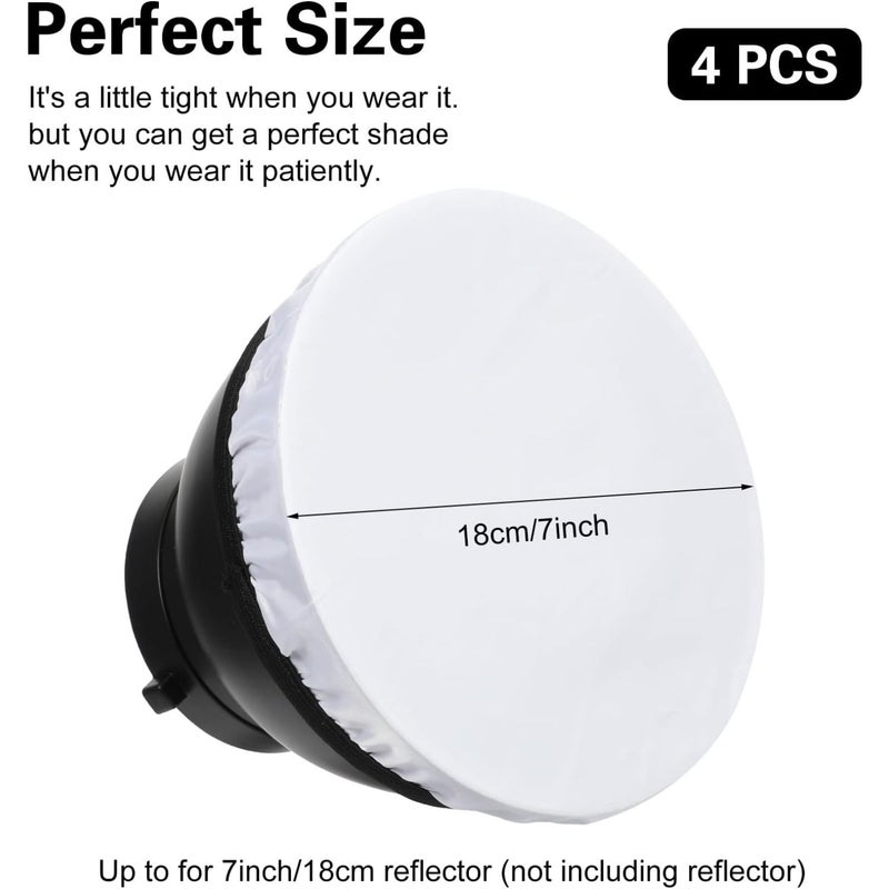 4pcs Soft White Lamp Shade Diffusers With Covers For Studio Strobe Photography - Image 2