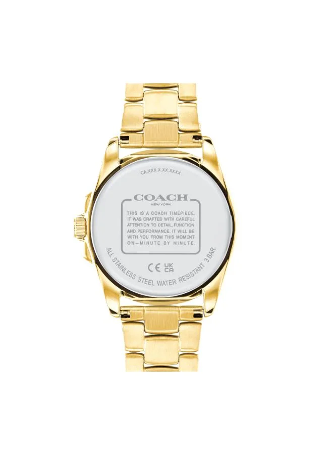 Coach Women's Quartz Watch, Pearl Dial, Stainless Steel Strap