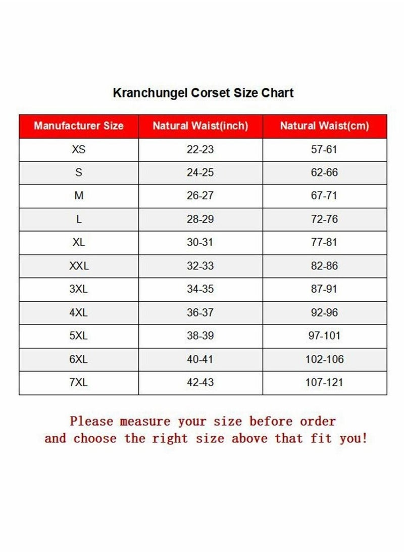Y&D - Shaper Corsets for Women Satin Cotton Long Torso Hourglass Body Bustier Lingerie Top Overbust Corset Vintage Renaissance Brocade Lace Up Waist Cincher Shapewear M Size - Image 1