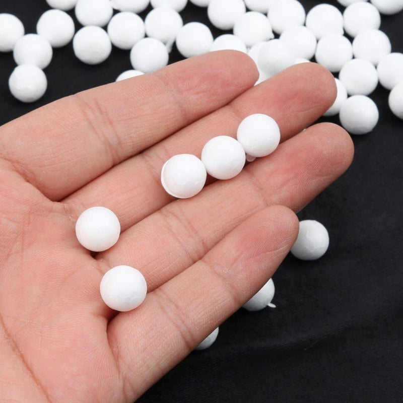 klarako 100pcs White Modelling Craft Polystyrene Foam Balls White, 10mm - Image 5