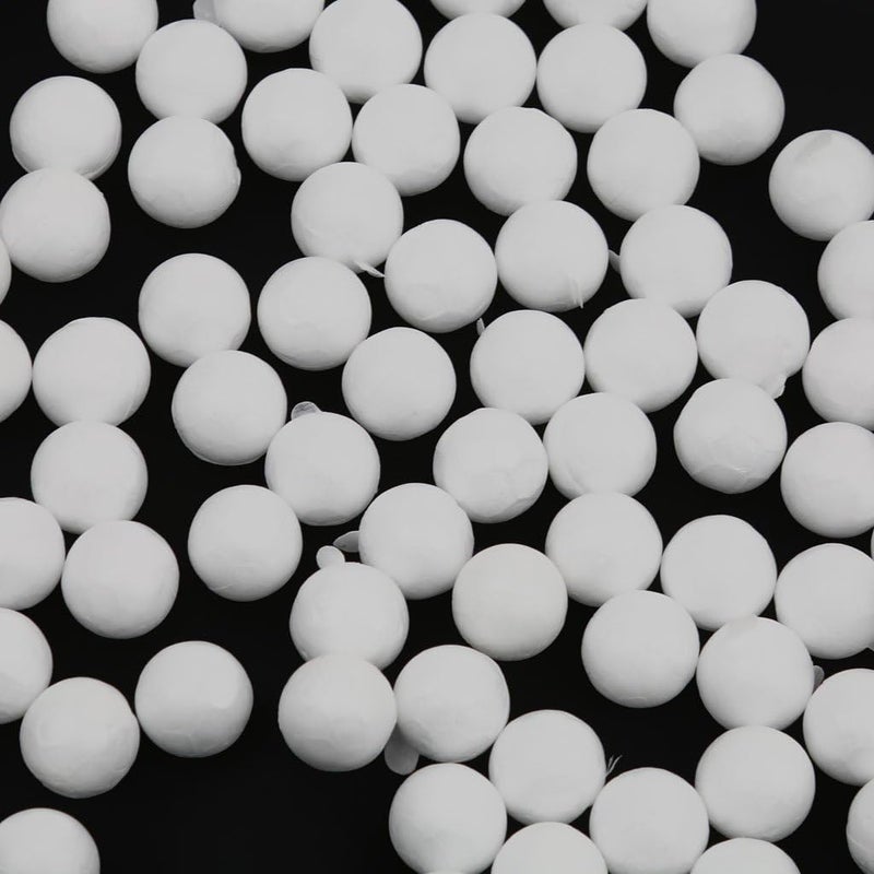 klarako 100pcs White Modelling Craft Polystyrene Foam Balls White, 10mm - Image 3