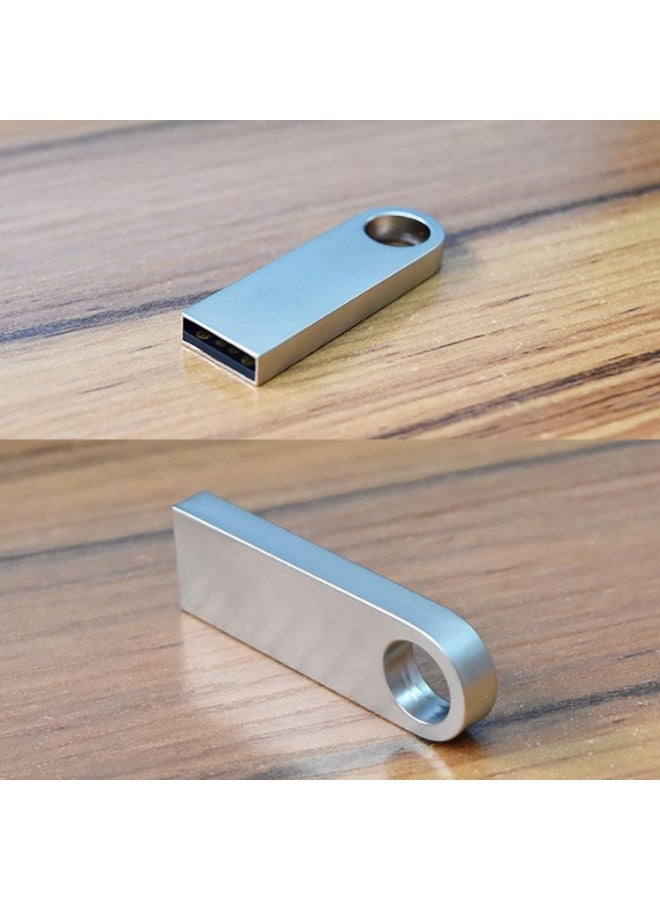 USB Flash Drives 64GB USB Drive Metal USB Stick Memory Stick USB Thumb Drive Silver USB Storage Flash Drive USB 2.0 Flash Drive for Pc Laptop Computer Speaker Cool Stuff Gifts (1 Pack) - Image 5