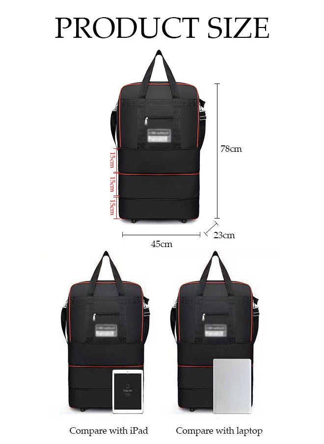 DUNISO - Expandable Foldable Luggage Bag Suitcase Collapsible Rolling Travel Luggage Bag Duffel Bag for Men and Women Lightweight Suitcases - Image 1