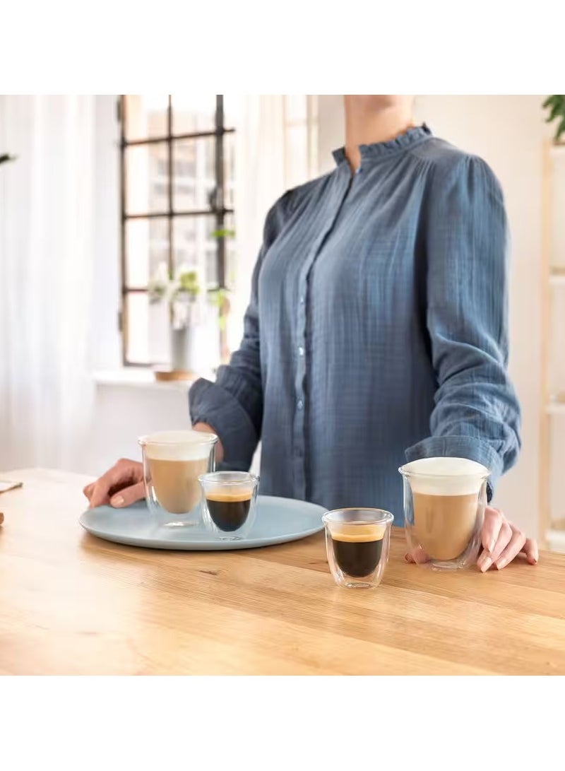 De'Longhi Double wall cappuccino glasses, 270 ml, set of 2 - Image 4