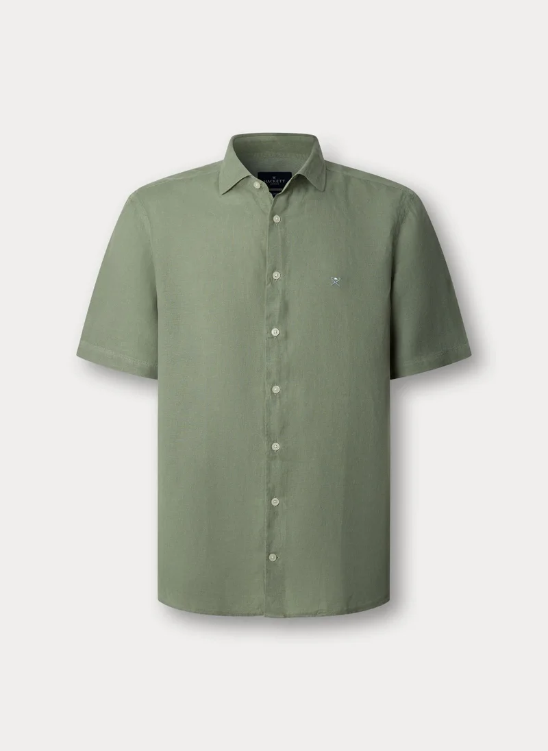 Tailored Fit Short Sleeve Linen Shirt