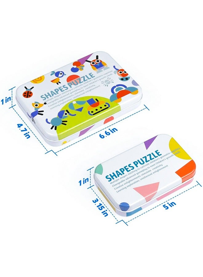 Toddlers Wooden Pattern Shape Puzzle Animals Jigsaw，Montessori Educational Toys，Toys Sorting and Stacking Games for Toddlers Kids Boys Girls Age 3+ Years Old - Image 2