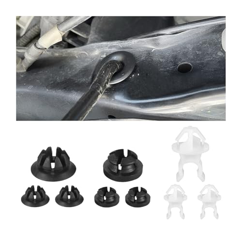 HZEL 9PCS Car Hood Support Prop Rod Holder Clips OEM90601S84A01 90602S84A01 Vehicle Hood Rod Grommet Clamps Auto Engine Hood Stay Clips Accessories Compatible with S2000 TSX RDX - Image 1