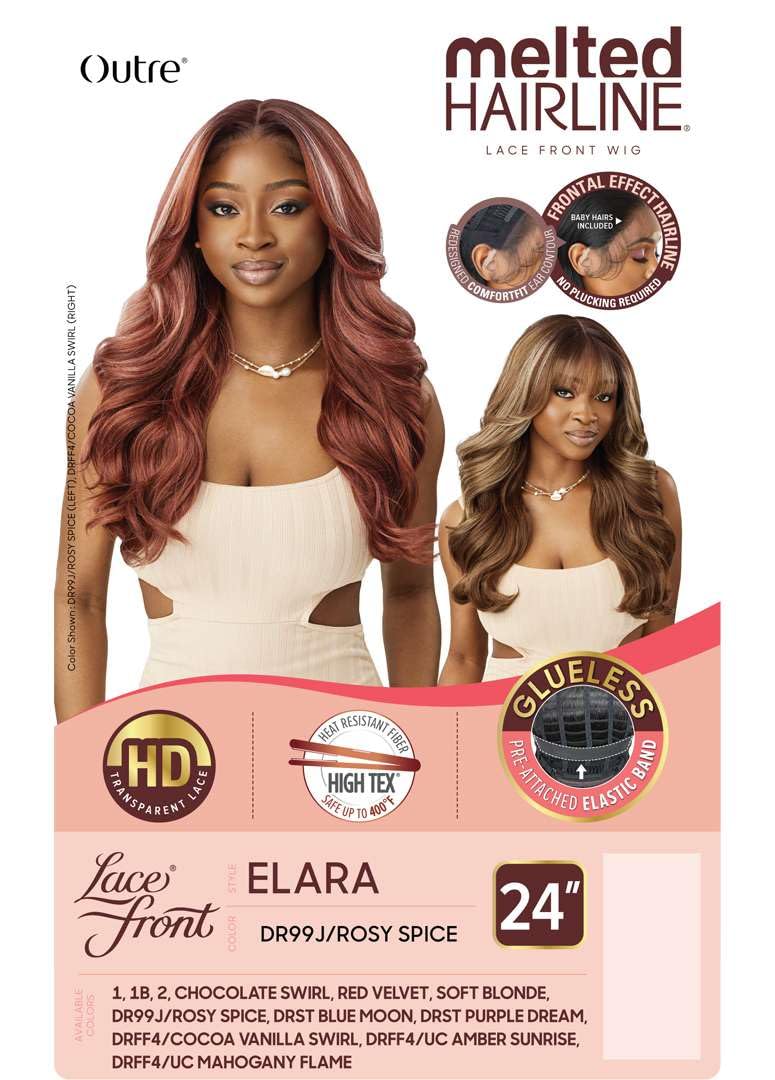 Outre Lace Front Wig - Melted Hairline - Elara (JET BLACK 1) - Image 2