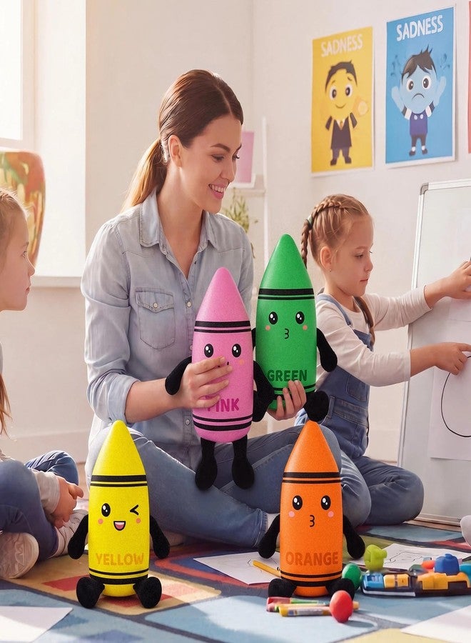 Arrowbash 6 Colors Crayon Plush Toy Classroom 7.87 Inches Crayon Decoration Back to School Pillow Toddler Preschool Reading Room Decor - Image 5