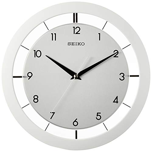 SEIKO QXA520WLH Metal Non Ticking Wall Clock White 11 Inch - Image 3