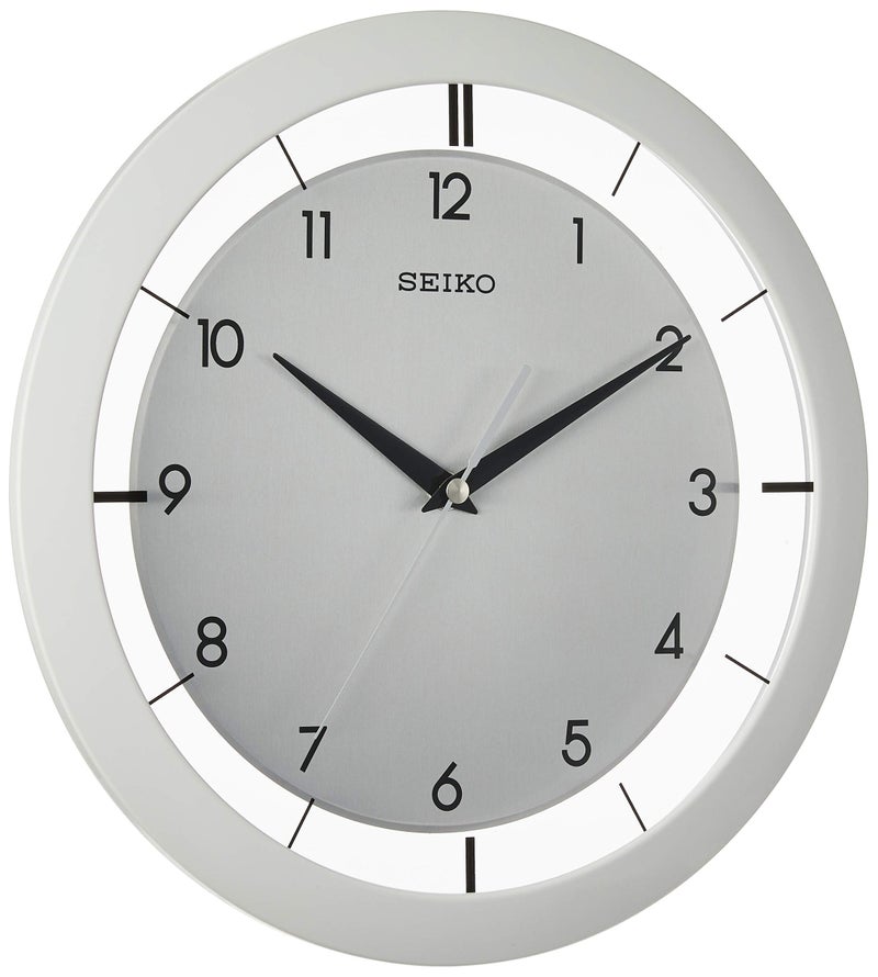 SEIKO QXA520WLH Metal Non Ticking Wall Clock White 11 Inch - Image 2