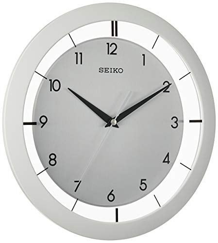 SEIKO QXA520WLH Metal Non Ticking Wall Clock White 11 Inch - Image 1