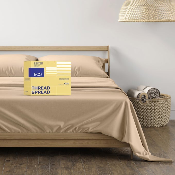 100 EGYPTIAN COTTON QUEEN SIZE SHEET SET 4 PC 600 THREAD COUNT EGYPTIAN COTTON SHEETS SET FOR QUEEN SIZE BED TAUPE SOFT COOLING LUXURY HOTEL 16 DEEP POCKET SATEEN BEDSHEET
