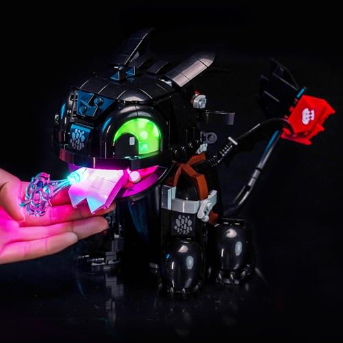 LocoLee طقم إضاءة LED لنسخة LocoLee متوافق مع Lego 10375 كيف تدرب تنينك Toothless لا يتضمن النموذج فقط طقم الإضاءة متوافق مع Lego 10375 لا يتضمن LEGO مع طقم الإضاءة - Image 1