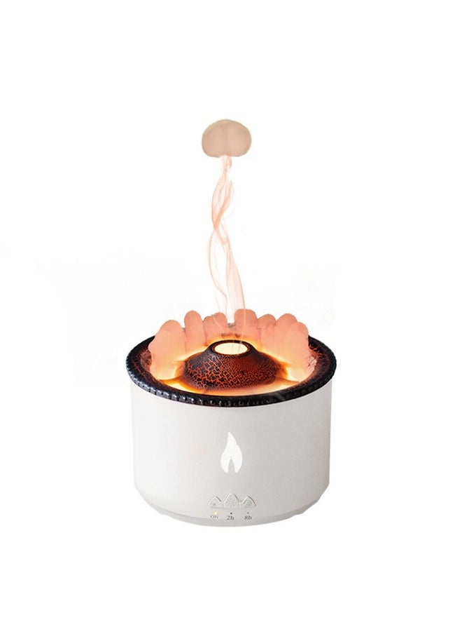 MINGPINHUIUS Volcano Humidifier With Flame And Volcano Atomization Modes Large 300Ml/10.56Oz Capacity Waterless Autooff And Timer Aromatherapy Essential Oil Diffuser For Home Bedroom And Office (Flame Color)  - Image 1