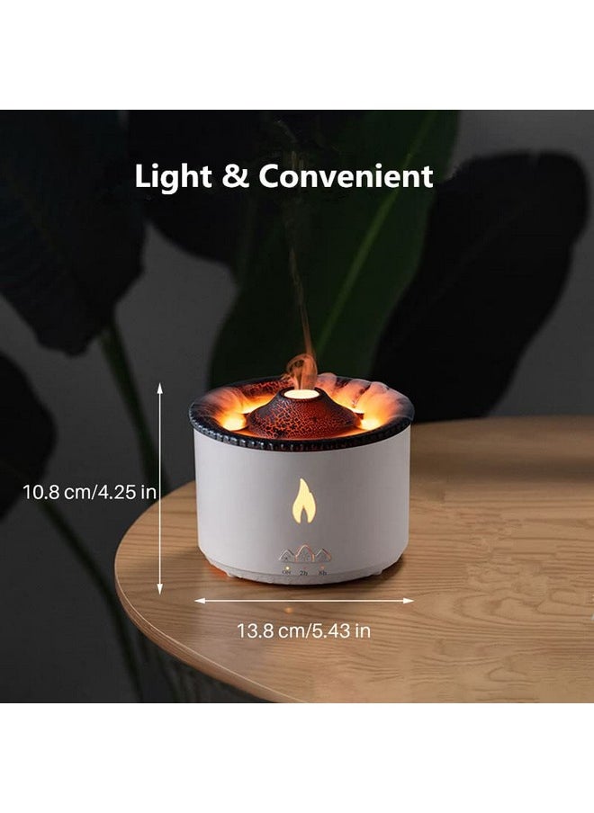 MINGPINHUIUS Volcano Humidifier With Flame And Volcano Atomization Modes Large 300Ml/10.56Oz Capacity Waterless Autooff And Timer Aromatherapy Essential Oil Diffuser For Home Bedroom And Office (Flame Color)  - Image 4