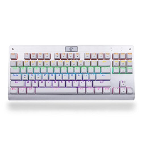 Granvela MechanicalEagle Z-77 75% Mechanical Keyboard | Aluminium Panel | Clicky Blue Switches | Rainbow LED Backlit | N-Key Rollover | 87-Key Tenkeyless | Hot Swappable |Spare Switches Included - Image 3