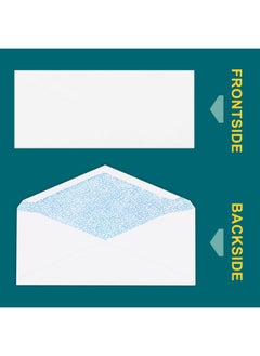 EnDoc 9 Envelopes Letter Size 80 Pack Security Tinted 3 7/8" X 8 7/8" Gummed Seal Business Envelopes Return Mailing Envelopes Legal Envelopes For Checks Invoices Statements 24Lb Plain Envelopes  - Image 2