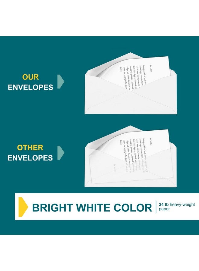 EnDoc 9 Envelopes Letter Size 80 Pack Security Tinted 3 7/8" X 8 7/8" Gummed Seal Business Envelopes Return Mailing Envelopes Legal Envelopes For Checks Invoices Statements 24Lb Plain Envelopes - Image 5