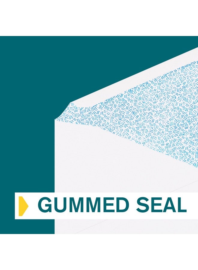EnDoc 9 Envelopes Letter Size 80 Pack Security Tinted 3 7/8" X 8 7/8" Gummed Seal Business Envelopes Return Mailing Envelopes Legal Envelopes For Checks Invoices Statements 24Lb Plain Envelopes - Image 4
