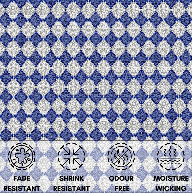 RVS DECOR 144 TC Cotton Pillow Cover Set of 2 Size 69 x 45 cm (Blue3) - Image 2