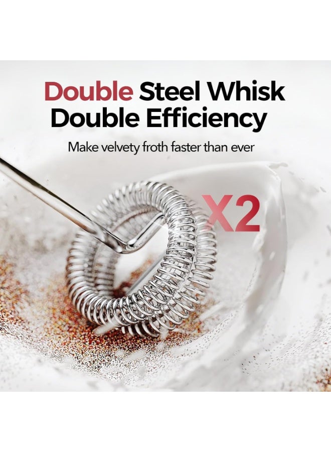 Xkimos Electric Milk Frother USB-C Charging Handheld Coffee Mixer 10W High Power 304 Stainless Steel Whisk Low Noise Compact Design for Coffee Lattes Cappuccinos and Baking - Image 5