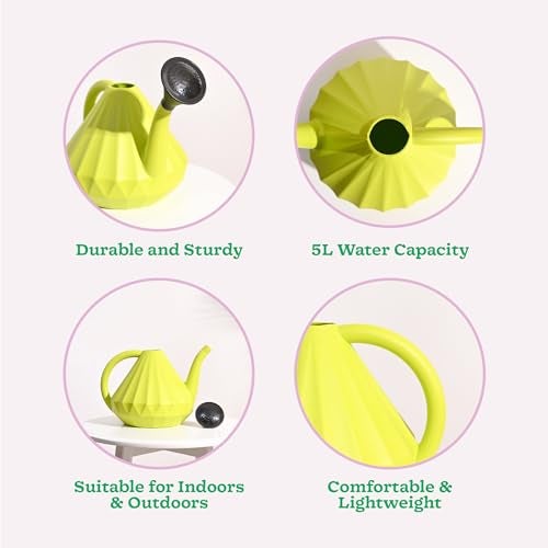 UGAOO Ripple Watering Can for Garden - 5 Litre (Green) - Image 3