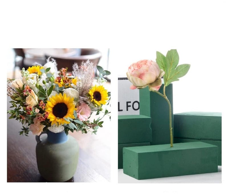 Fessary Floral Foam Blocks 5.5x3.1x1.7 Inch Dried and Wet Flower Foam for Floral Arrangement Supplies,Green Foam Bricks Floral for DIY Crafts Weddings 4 Pack - Image 5
