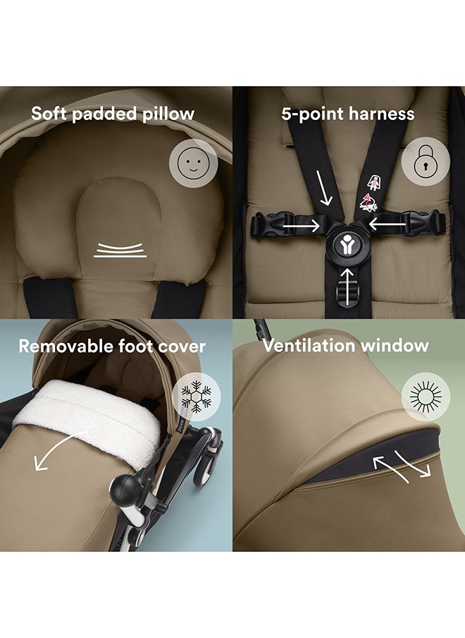 STOKKE Yoyo 0+ Newborn Pack, Newborn Stroller With Fully Reclining Seat And Newborn Nest, Toffee Color  - Image 3