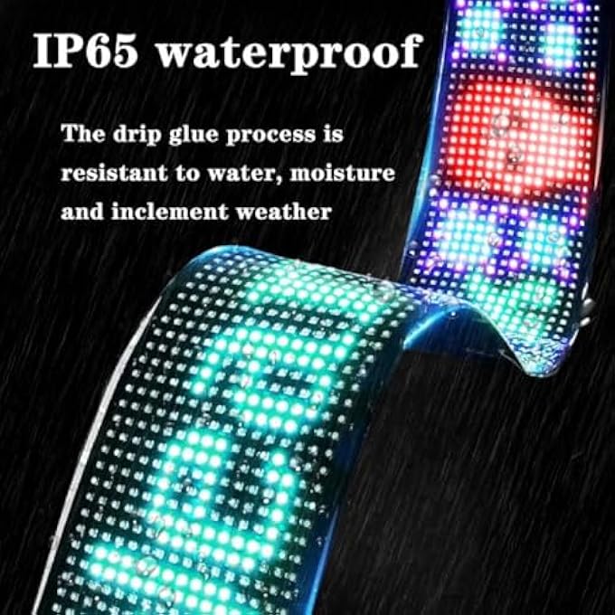 Jiawu Programmable Car Sign 137X4 Flexible Advertising Scrolling Led Panel Waterproof App Control Digital Display Board Diy Custom Text Graffiti Animation - Image 5