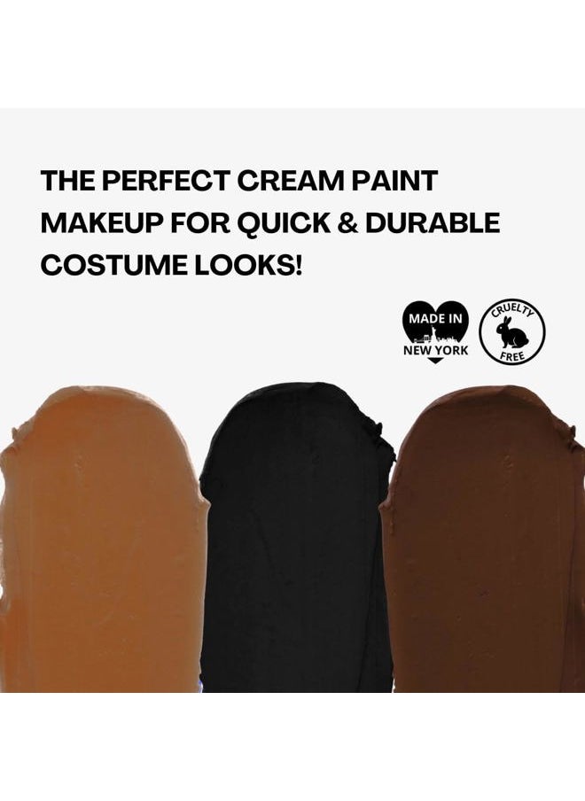 mehron - Makeup Tri-Color Character Makeup Palette | Halloween, Special Effects and Theater Cream FX Palette | Face Paint .7 oz (20 g) (WEREWOLF) - Image 1