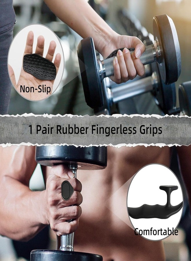 TRK hub Weight Lifting Hand Grips,Gym Gloves for Boys and Girls with Strong Wrist Support,Anti-Slip Rubber Plam Protector for Deadlifting,Pull-ups,Dumbells,Strenth Training&Gym Workout Steps and Hooks - Image 5