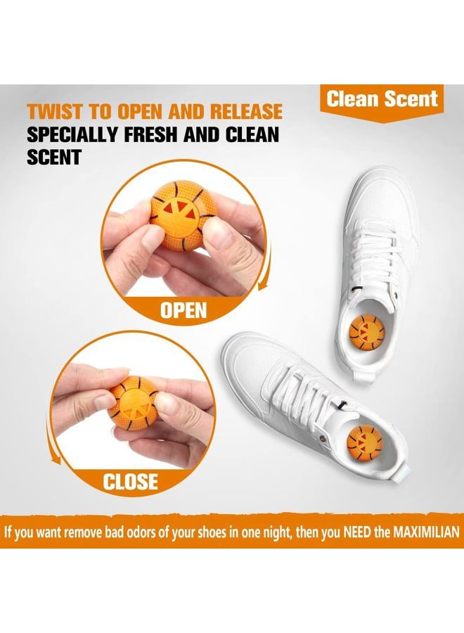 Maximilian Premium Shoe Deodorizer Balls | Odor-Fighting Freshener Balls for Neutralizing Odor and Refreshing Sneakers, Gym Bags, Lockers, Homes, Offices and Cars- Easy Twist Lock/Open Mechanism, 6-Pack. - Image 4