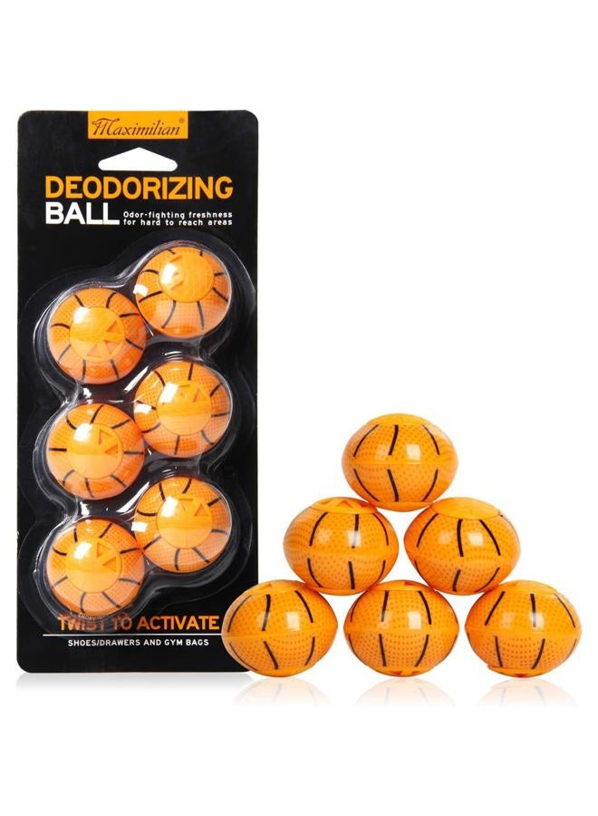 Maximilian Premium Shoe Deodorizer Balls | Odor-Fighting Freshener Balls for Neutralizing Odor and Refreshing Sneakers, Gym Bags, Lockers, Homes, Offices and Cars- Easy Twist Lock/Open Mechanism, 6-Pack. - Image 1