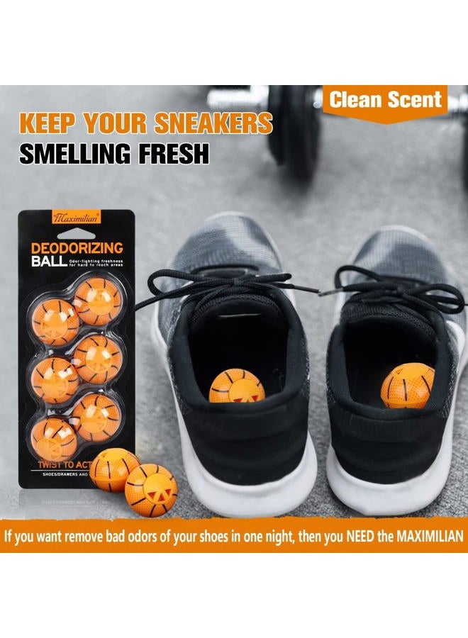 Maximilian Premium Shoe Deodorizer Balls | Odor-Fighting Freshener Balls for Neutralizing Odor and Refreshing Sneakers, Gym Bags, Lockers, Homes, Offices and Cars- Easy Twist Lock/Open Mechanism, 6-Pack. - Image 2
