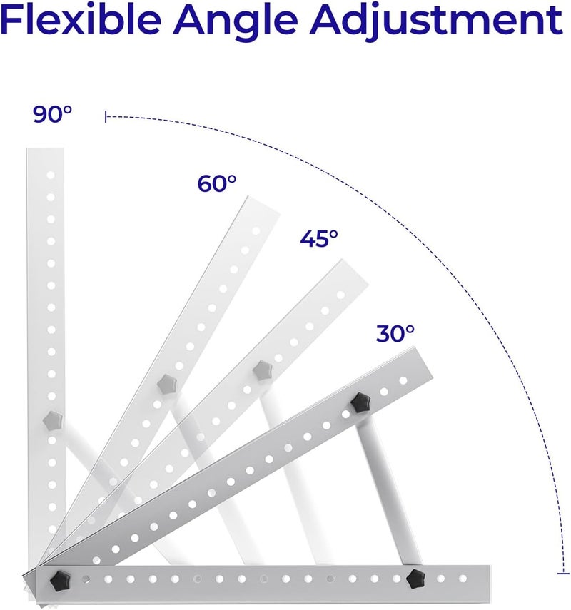 Renogy 50in Adjustable Solar Panel Mount Brackets with Foldable Tilt Legs on Any Flat Surface for RV, Roof, Boat, Supports Up to 320W, Over 160W N-Type Panels or 2 x 100W Panels - Image 3