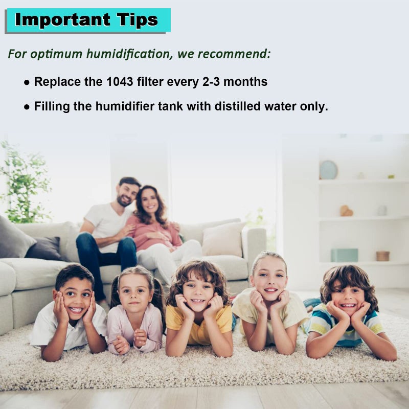 AUGSMIAR 2 Pack 1043 Humidifier Super Wick Filter Compatible with Essick Air AIRCARE EP9800, EP9700, EP9500, EP9R800, EP9R500, 831000, 826800, 826000, 821000 and Bemis Space Saver 800, 8000 Series Humidifiers - Image 4