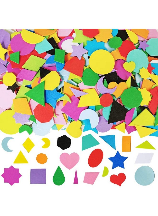 Winlyn 1035 Pcs 15 Colors 3 Sizes 22 Shape Bulk Foam Stickers Selfadhesive Foam Geometry Shapes Stickers Assortment Craft Supplies For Kids Classroom Art Crafts Projects Collages Mosaics Math Activities - Image 1