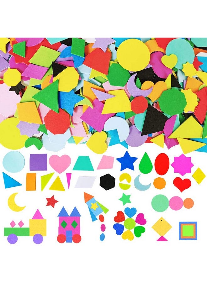 Winlyn 1035 Pcs 15 Colors 3 Sizes 22 Shape Bulk Foam Stickers Selfadhesive Foam Geometry Shapes Stickers Assortment Craft Supplies For Kids Classroom Art Crafts Projects Collages Mosaics Math Activities - Image 3