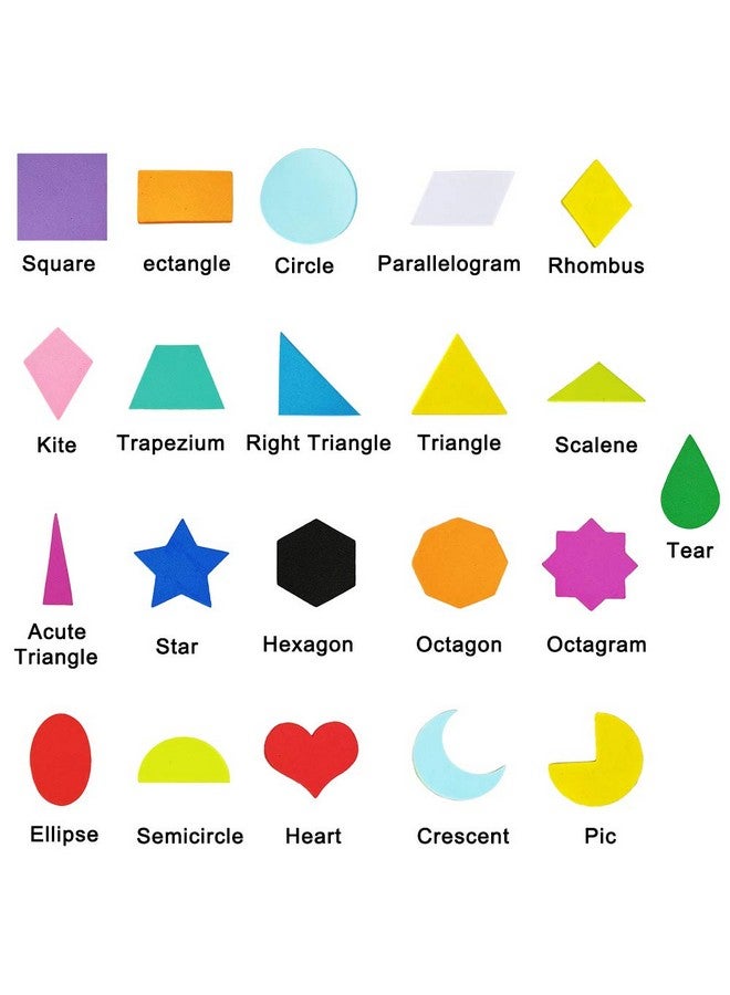 Winlyn 1035 Pcs 15 Colors 3 Sizes 22 Shape Bulk Foam Stickers Selfadhesive Foam Geometry Shapes Stickers Assortment Craft Supplies For Kids Classroom Art Crafts Projects Collages Mosaics Math Activities - Image 2