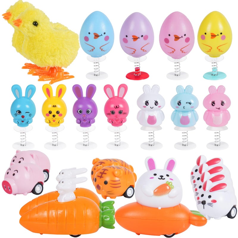 Shitailu 24 PCS Easter Jumping Popper and Wind Up Toys for Kids Gift Boys Girls Toddlers Easter Goodie Bag and Basket Stuffers Egg Fillers Gifts Hunt Party Favors Easter Toys - Image 3