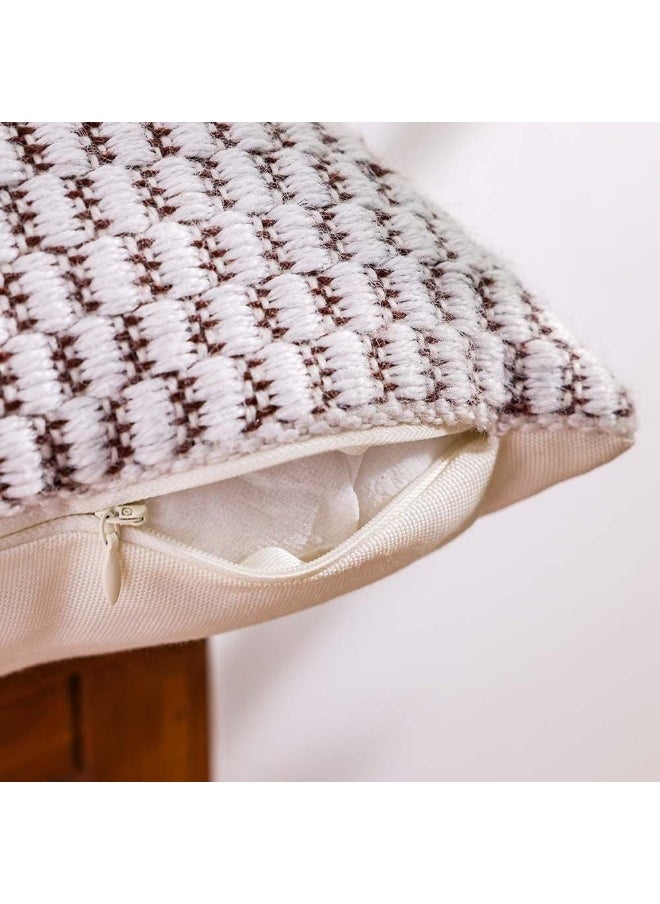 DANUBE HOME Outdoor Woven Cushion | Patio Throw Pillow Winter Garden Farmhouse Decor Outdoor Furniture | Decorative Pillows For Outdoor Seating Chair Sofa Swings 45X45cm-Multi Color 231202708927  - Image 2