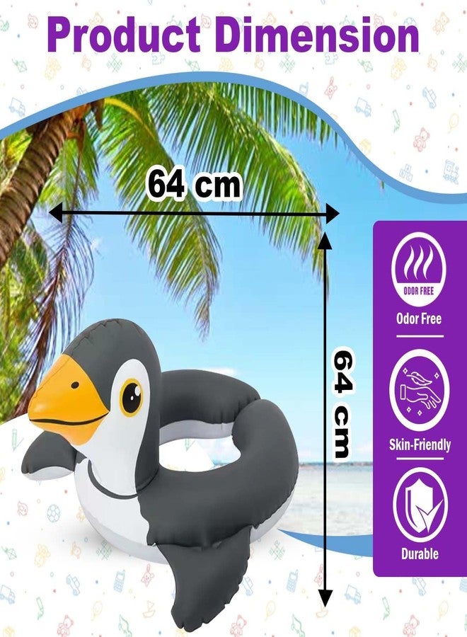 Confidence Inflatable Swimming Pool Safety for Kids | Pool Party Swim Tube Safety Ring | Swimming Floats for Boys and Girls Pools Accessories (Penguin Swimming Ring) - Image 3