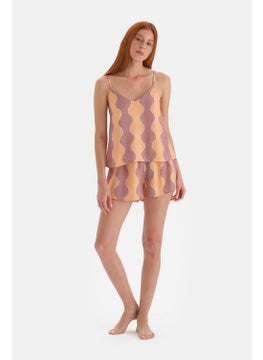 dagi Yellow Glitter Satin Shorts  - Image 1