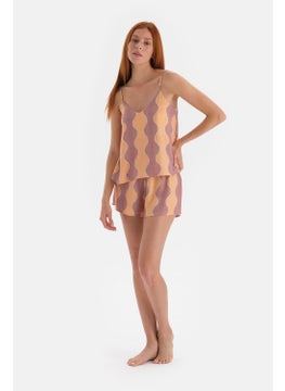 dagi Yellow Glitter Satin Shorts  - Image 4
